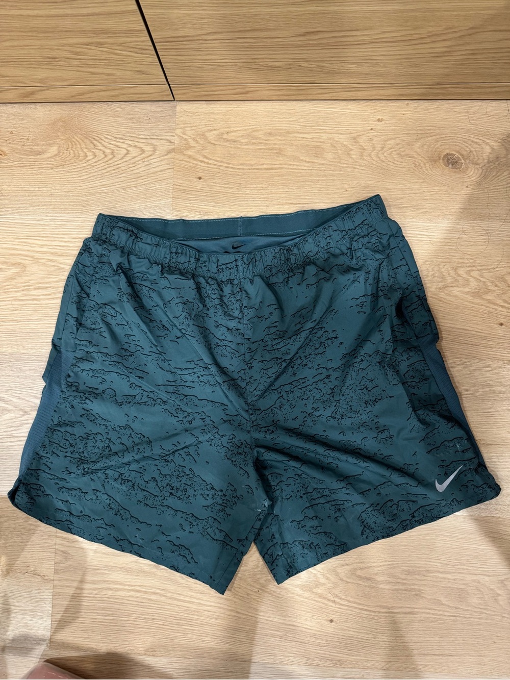 Nike Dark Teal Patterned Athletic Shorts